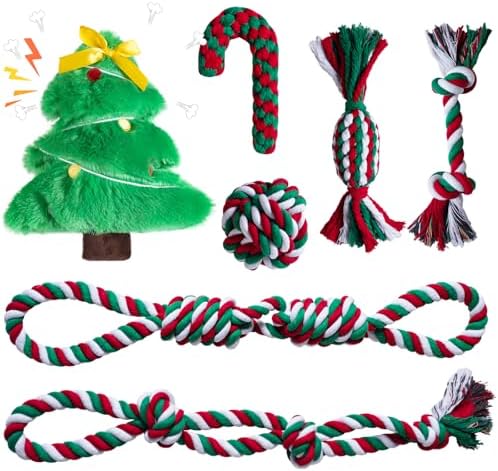 Aitmexcn Dog Rope Toys Set, 7 Pack Cotton Dog Toys