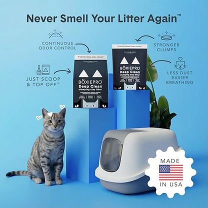 Boxie Probiotic Cat Litter, 40 Day Control, Clumping Clay Kitty Litter