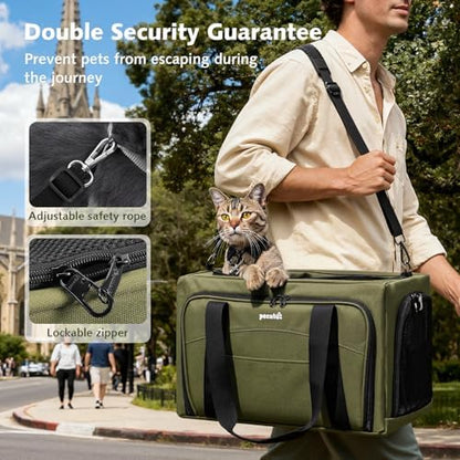 Pecute Cat Carrier Expandable, Stable Pet Carrier