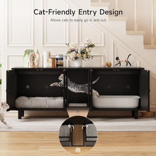 ONBRILL 63 Inches Cat Litter Box Enclosure