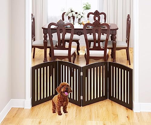 PAWLAND Wooden Freestanding Foldable Pet Gate