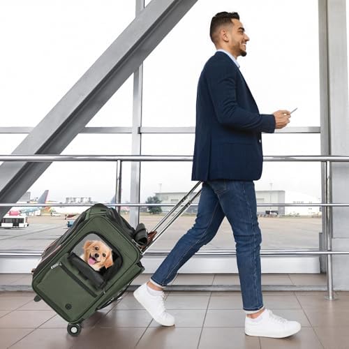 EliteField Deluxe Rolling Backpack Dog & Cat Carrier