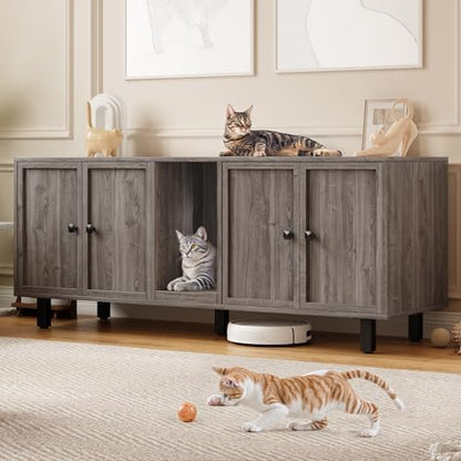 ONBRILL 59 Inches Cat Litter Box Enclosure