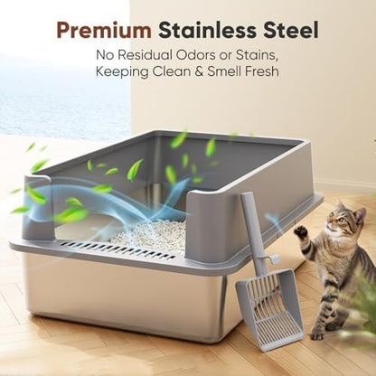 Extra Large Stainless Steel Litter Box