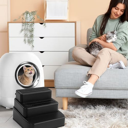 BALAPET Adjustable 3 Steps Litter Box Ramp