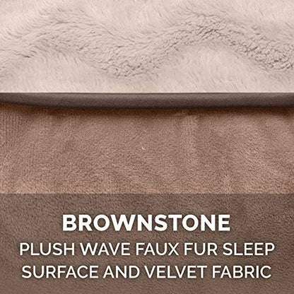 Furhaven Cooling Gel Dog Bed for Large/Medium Dogs w/ Removable Bolsters &