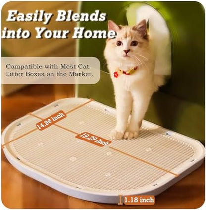 Cat Litter Mat Litter Trapping Mat, 19.29"×14.96", Cat Litter Box Mat