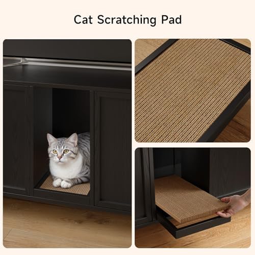 ONBRILL 63 Inches Cat Litter Box Enclosure