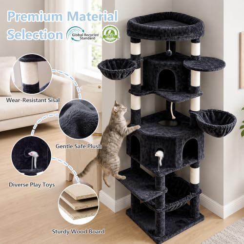 Cat Tree, 81.1" Skyward Corner Cat Tower
