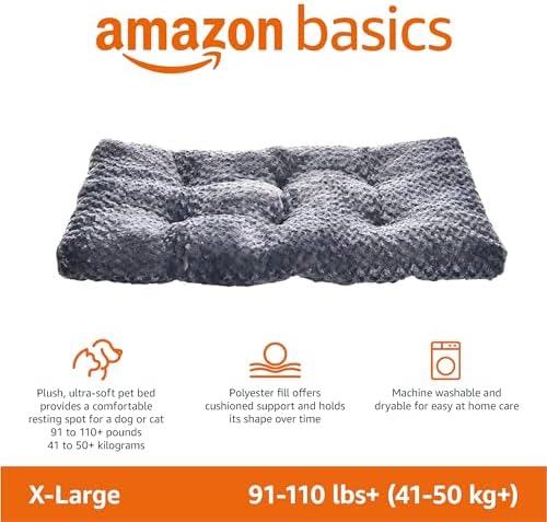 Amazon Basics Washable Cat and Dog Bed and Crate Pad