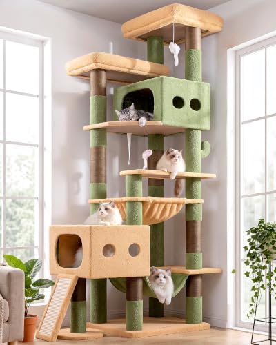 Globlazer 83inch Sturdy Cactus Multi-Level Tall Cat Tower