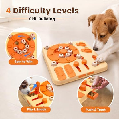 Dog Puzzle Toy, 4-Level Interactive Dog Toys