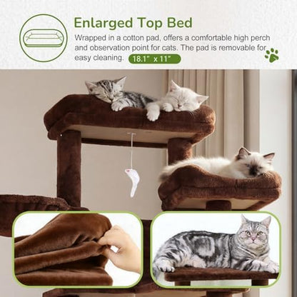 68 Inches Multi-Level Large and Tall Cat Tree Tower