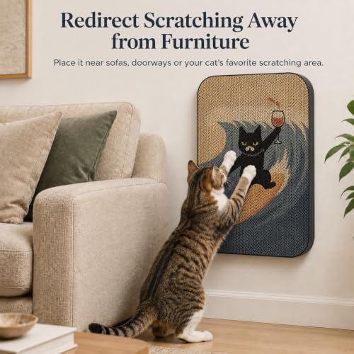 Cat Wall Scratcher, Art Cat Scratching Board