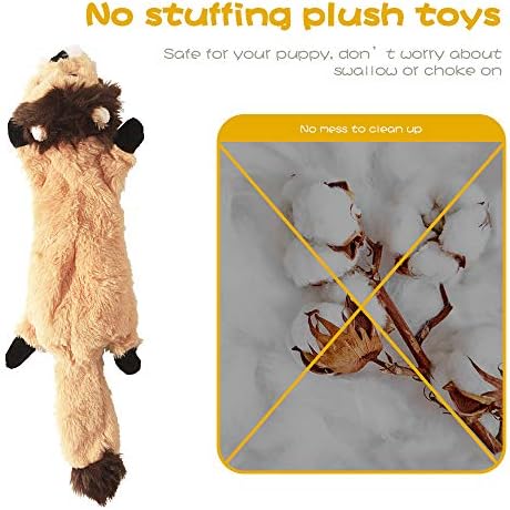 Dog Squeaky Chew Toys No Stuffing Soft Plush