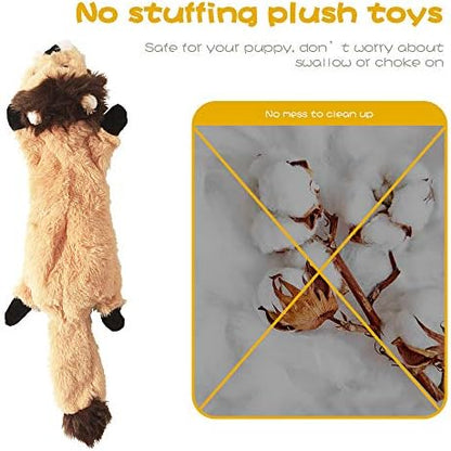 Dog Squeaky Chew Toys No Stuffing Soft Plush