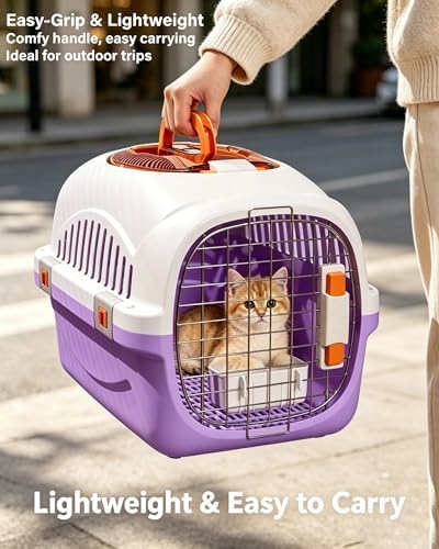 Cat Carrier Airline Approved, Portable Pet Travel Crate