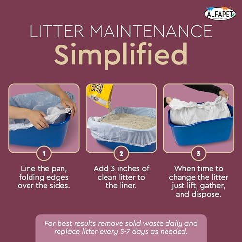 Alfapet Cat Litter Box Liners Large 12 Count