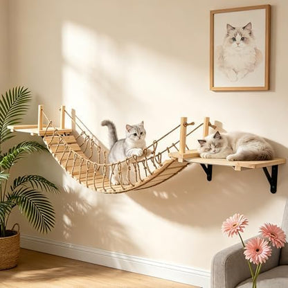 Cat Wall Shelves, Wall Mounted Cat Climber Set