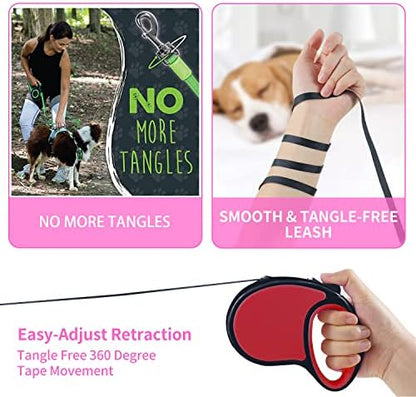 Retractable Dog Leash 16Ft/5M for Small Medium Dogs
