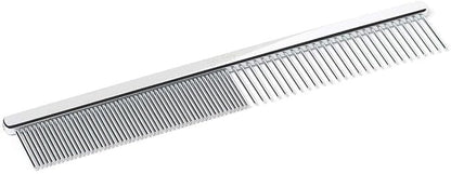 Eye Envy Tear Stain Remover Comb for Dogs and Cats. Fine/Coarse with 80 Rounded Pins. Gently Remove Crusty Eye Debris, Gunk and Boogers. Face and Feet Comb. Remove Tangles