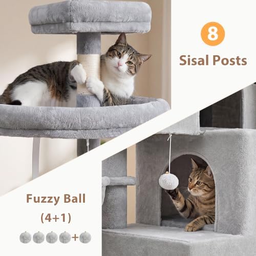 Gitelsnour 78.7'' Cat Tree Tower, 4 Cat Condos