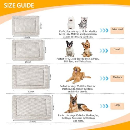 Dog Bed Mat - Reversible Dog Crate Bed Mats, Soft & Breathable Kennel Pad