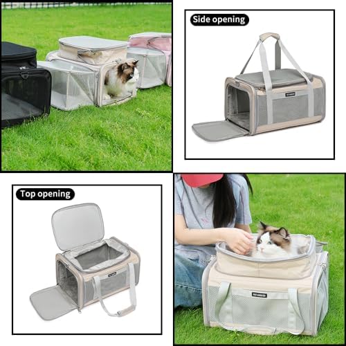 Airline Approved Pet Carrier for Cats and Small Dogs up to 15 lbs, Breathable