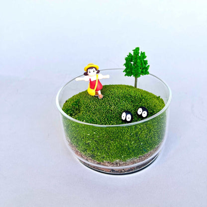 Handcrafted Glass Terrarium Miniature Botanical Garden, Unique Artisan Design, Desktop Decor