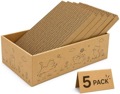 5-Pack Reversible Cat Scratcher, Cat Scratch Pad