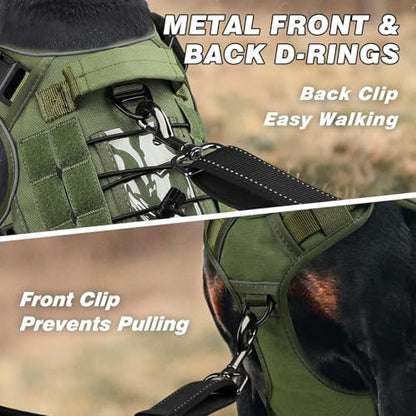 WINGOIN Green Tactical Dog Harness