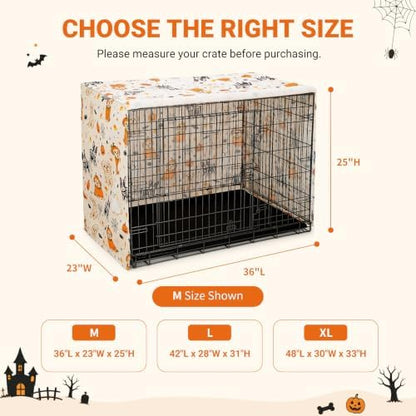 Explore Land Halloween Pattern Dog Crate Cover, 36 Inches