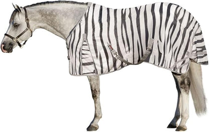 Schneiders Soft Interlock Mesh II Zebra Horse Fly Sheets | Striking Zebra Pattern for Fly Deterrence & Superior UV Protection