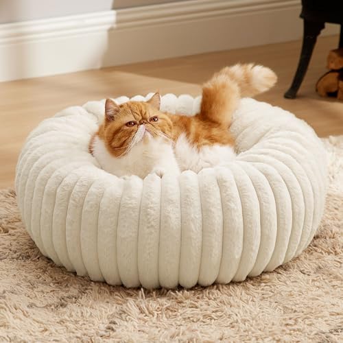 Bedsure ComfyFleece® Donut Cat Bed