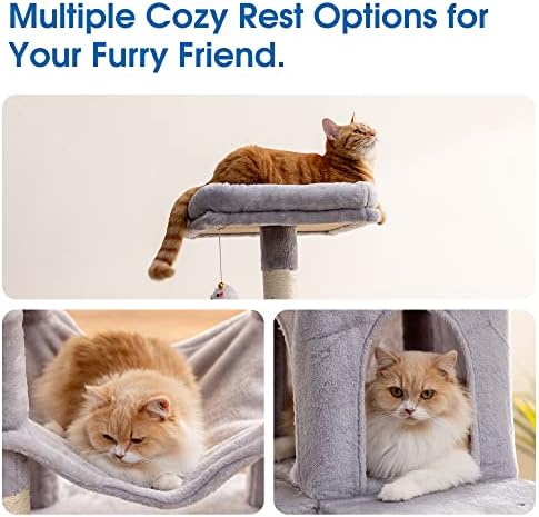 MWPO 70.1-Inch Large Cat Tree, Plush Cat Condo