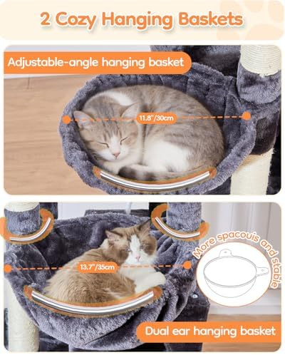 Taoqimiao Heavy Duty Cat Tree, 73In Sturdy Cat Tower