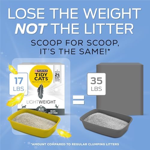 Purina Tidy Cats LightWeight 4-in-1 Strength Cat Litter, 17 lb