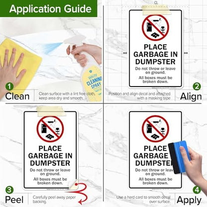 Place Garbage Inside Dumpster Do Not Throw Or Leave On Ground All Boxes