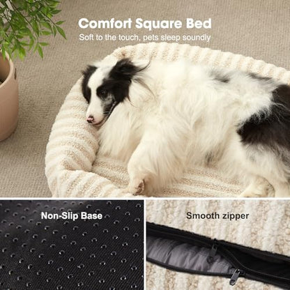 MIXJOY Dog Bed Large Size, Washable Large Dog Beds