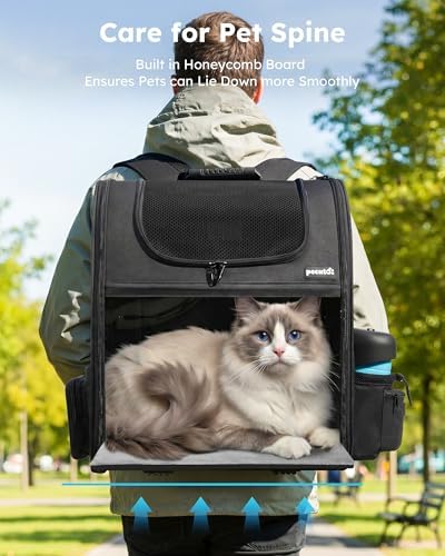 pecute Cat Backpack Expandable, Cat Carrier Backpack Acrylic Window