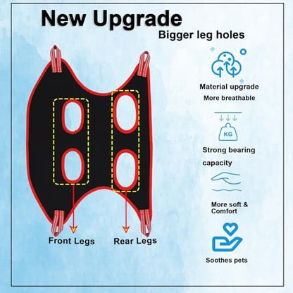 Dog Grooming Hammock Harness Breathable Pet Cat Hammock 8.5"