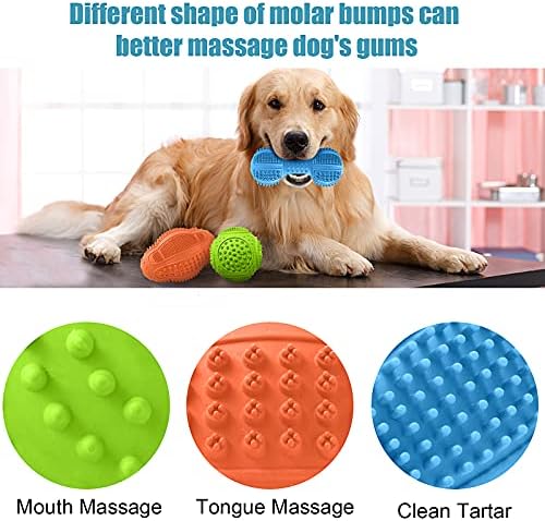 LUKITO Dog Chew Toys 3 Pack for Aggressive Chewers, Tough Toys