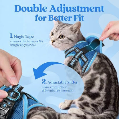 rabbitgoo Cat Harness and Leash Set, Step-in Soft Vest
