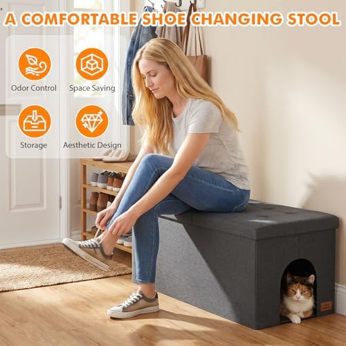 Zerbuger Cat Litter Box Enclosure Furniture