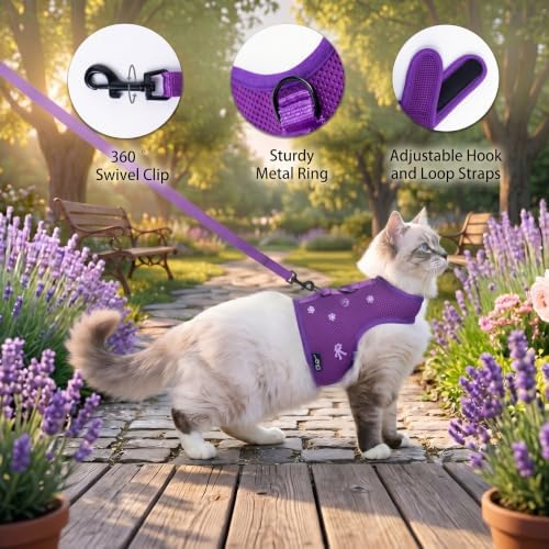 Cat Harness and Leash Set for Walking Escape Proof