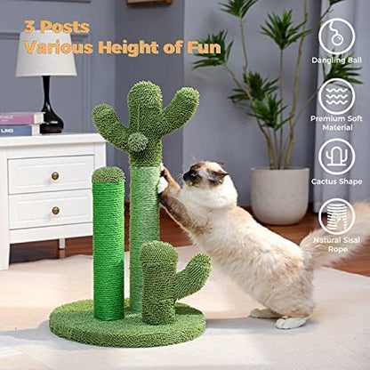 PAWZ Road Cat Scratching Post 27” Cactus Cat Scratcher