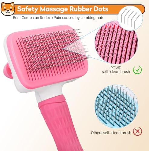 Dog & Cat Brush, Self Cleaning Slicker Brush
