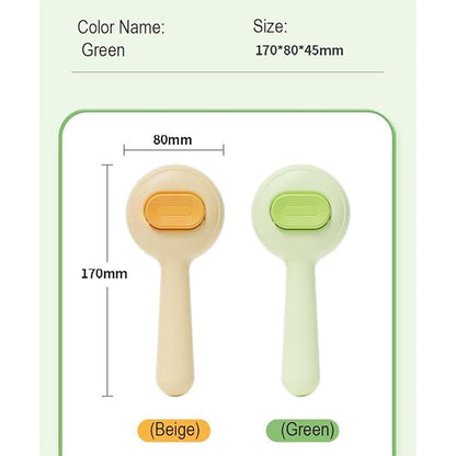 Pet Grooming Brush for Cats & Dogs –Cat Brushes for Indoor Cats,Grooming Brushes With Massage Function for Short & Long Hair, Removes Loose Fur & Undercoat – Self-Cleaning Slicker Brush- Green