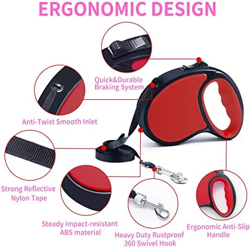 Retractable Dog Leash 16Ft/5M for Small Medium Dogs