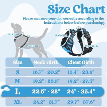 rabbitgoo Dog Harness for Large, Updated Easy On & Off